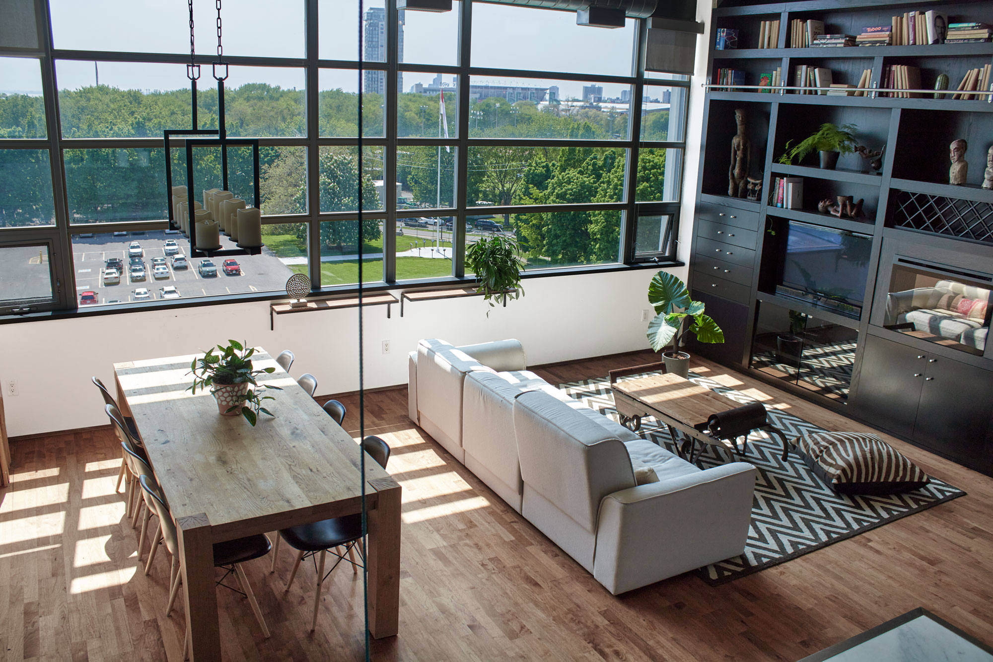 Tip Top Lofts, Toronto. Living & Dining room. Kitchen