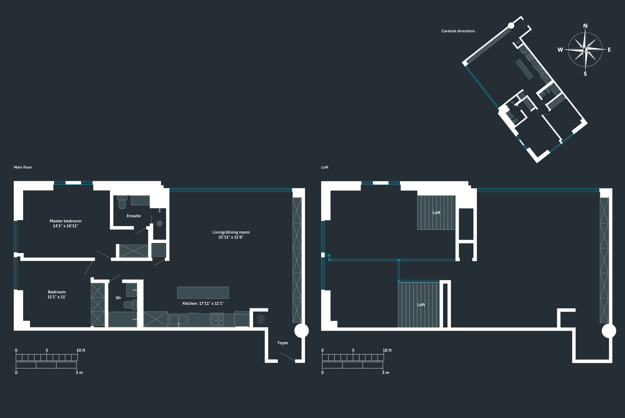 Tip Top Lofts, Toronto. Main floor plan. Loft plan