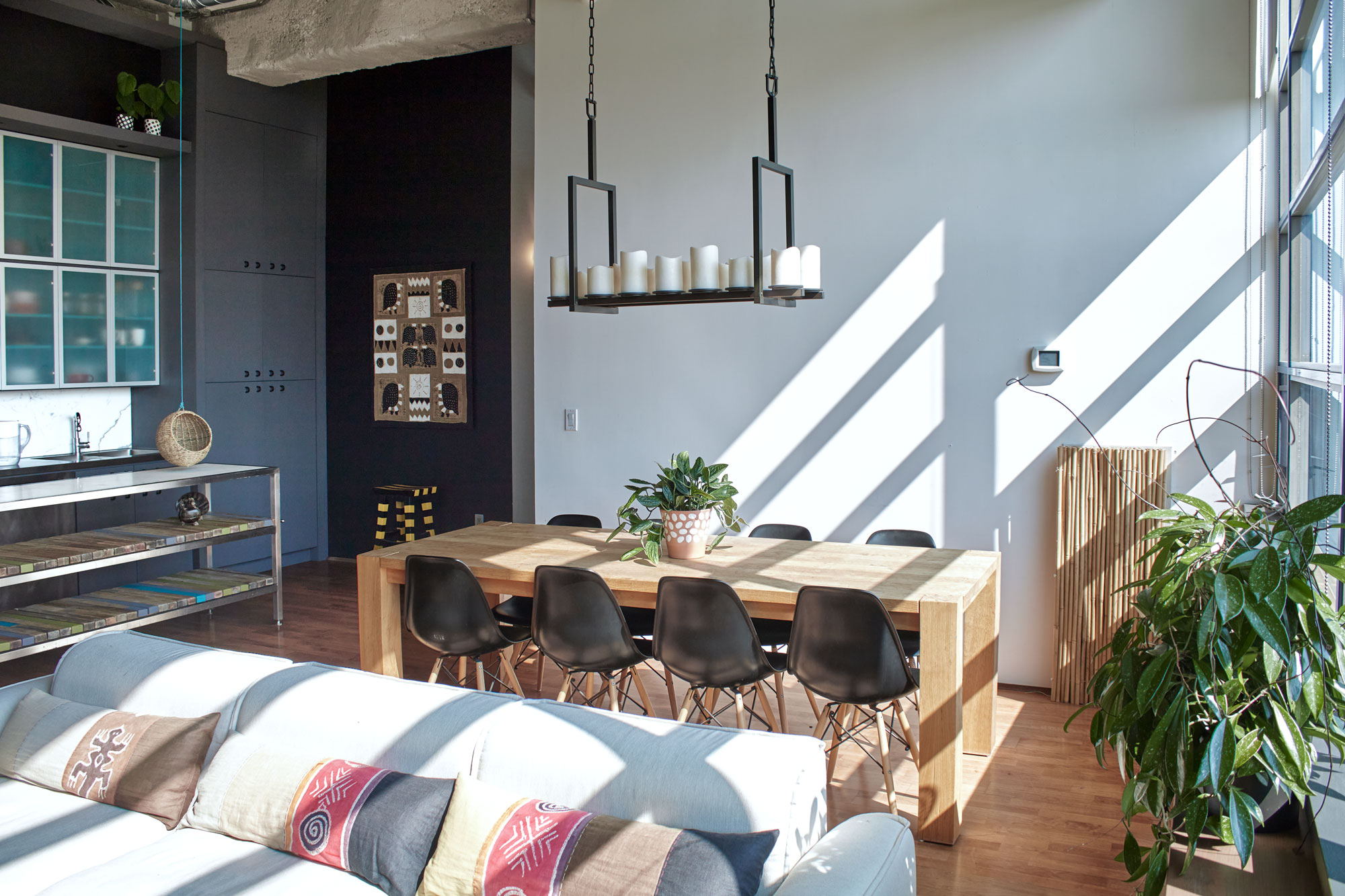 Tip Top Lofts, Toronto. Living & Dining room. Kitchen